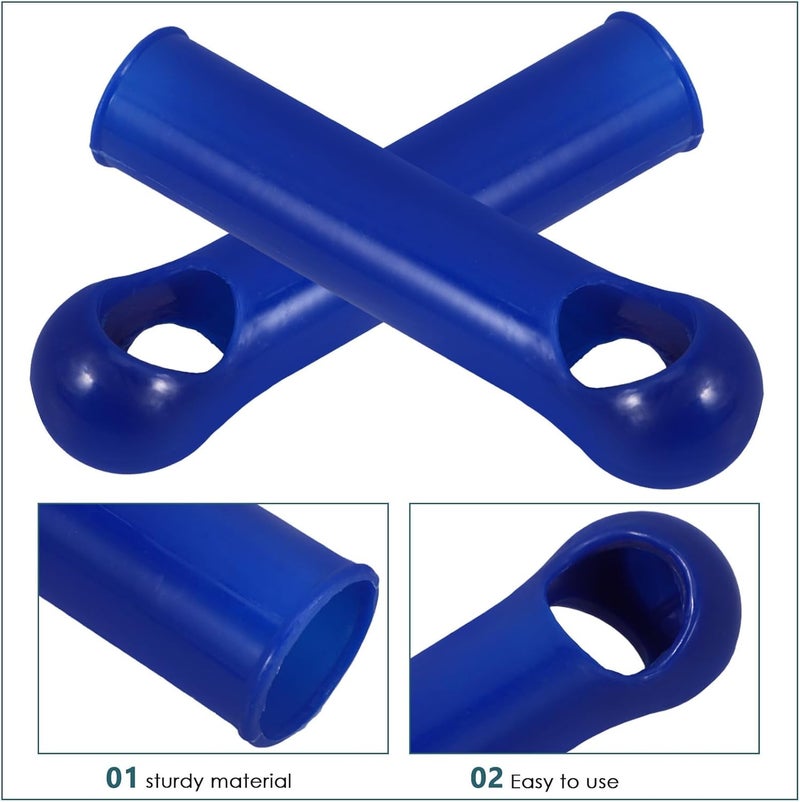 2pcs Dustpan Handle Grip Replacement 19mm Mop Handle End Caps Navy Blue Broom Attachment Rod Sleeves for Cleaning Tools and Sweeping Accessories - Image 3