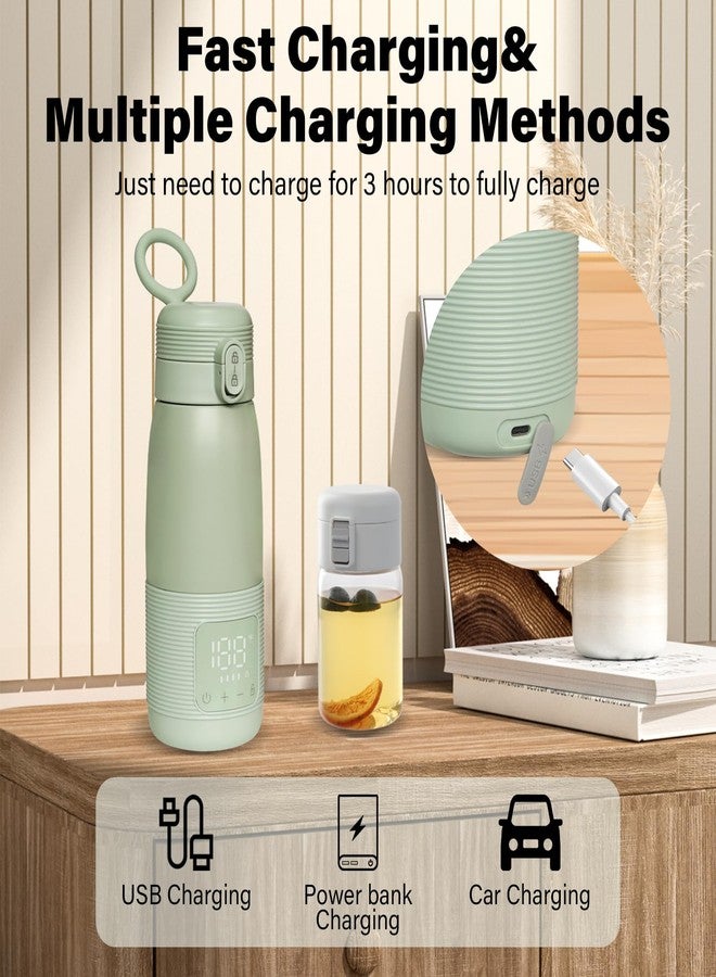 WAAYAA Portable Bottle Warmer for Travel 12 oz Portable Bottle Breast Milk and Water Warmer Fast Precision HeatingSafe Temp Control Adjustable for New Parents - Image 5