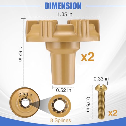 Enhon 2 Pack Handle Repair Kit Compatible with RK1417MH Compatible with Woodford Model 14 and 17 Wall Faucet Metal Handle Replacement for Outdoor Faucet Outside Spigot Brown - Image 3