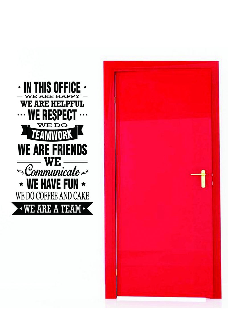 Spoil Your Wall In This Office We Are Happy Quote  Wall Decal - Wall Arts Home Décor - Wall Sticker, 50x80 cm by Spoil Your Wall  - Image 4