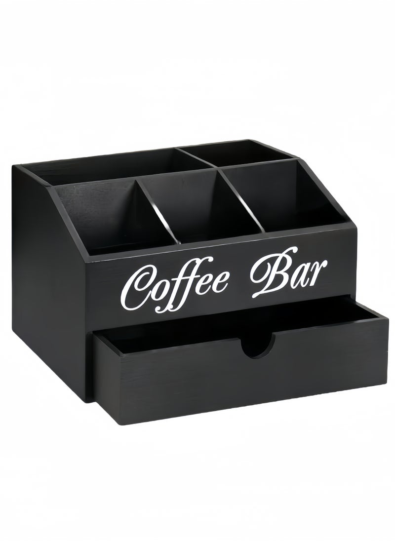 Coffee Bar Organizer Countertop, Wooden Coffee Bar Accessories Organizer With Drawer, Coffee Station Organizer Coffee Pods Holder Storage Basket, Farmhouse Coffee and Tea Condiment Organizer Station - pzsku/ZE30B900DE7E744CDB1F9Z/45/_/1721724083/67e6d154-693e-4d67-9000-b07c12817229