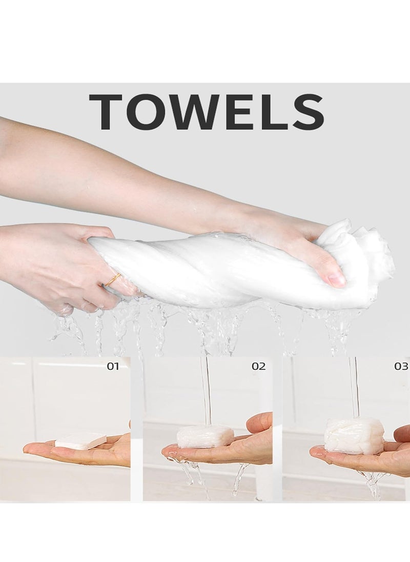 Excefore Compressed Towel Tablets, Disposable Face Compressed Towels, 11x9.5 Inches Soft Wipe Face Washcloths, Portable Coin Tissue for Outdoor Travel Camping Hiking Sport Hotel Beauty Salon (28 Pcs)  - Image 4