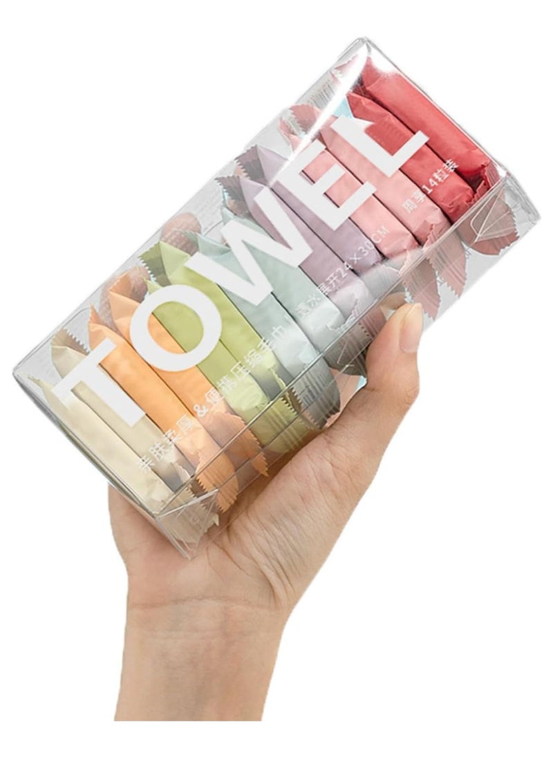 Excefore Compressed Towel Tablets, Disposable Face Compressed Towels, 11x9.5 Inches Soft Wipe Face Washcloths, Portable Coin Tissue for Outdoor Travel Camping Hiking Sport Hotel Beauty Salon (28 Pcs)  - Image 2