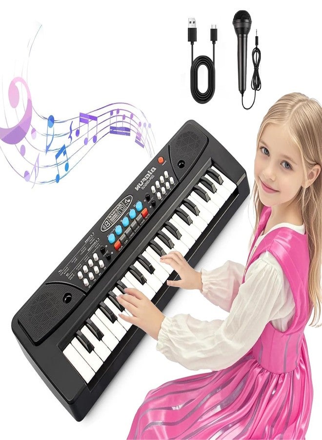 Wizme Musical Piano Keyboard with Microphone 37 Keys, 8 Rhythms, 8 Tones with 6 in-Built Demos & Song Record Feature for Kids Boys and Girls Birthday Gift Items - Image 1