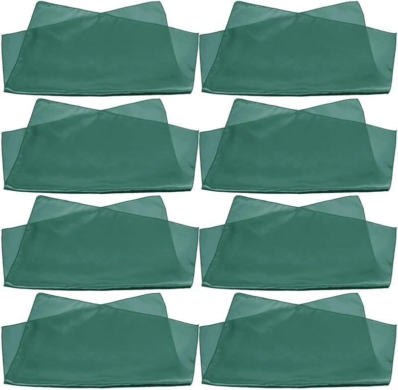 مناديل قماش ساتان أخضر 43x43 سم قابلة لإعادة الاستخدام قابلة للغسل لحفلات الزفاف طاولة الطعام استخدام الفندق - Image 2