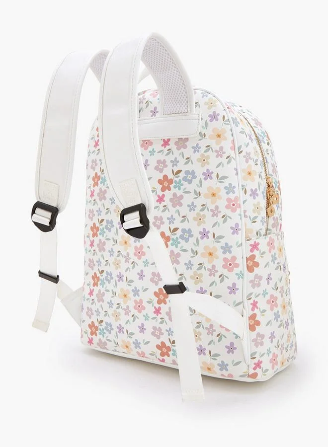 Missy MULTICOLOUR Floral Print Backpack With Padded Shoulder Pads for Women | Best Price UAE