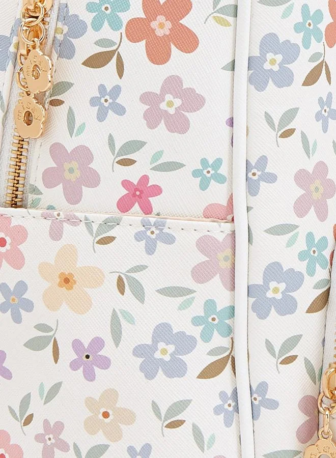 Missy MULTICOLOUR Floral Print Backpack With Padded Shoulder Pads for Women | Best Price UAE