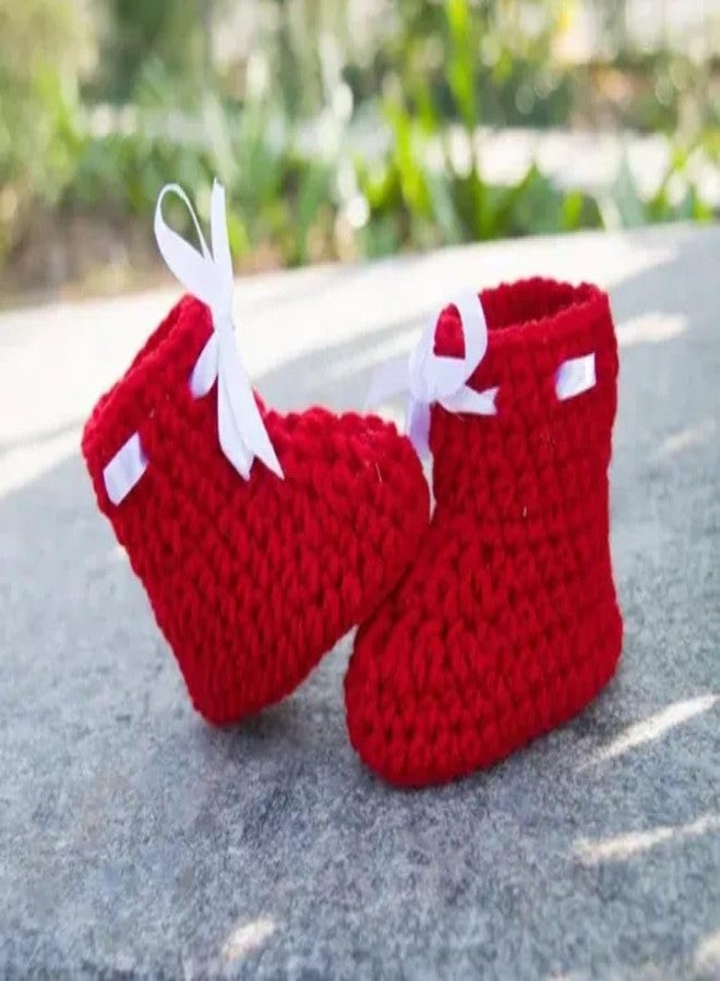 Dharmnirdosh Baby Boys & Baby Girls Woolen Socks comfortable Durable Ankle Socks (IN, Age, 0 Months, 6 Months, 2, Maroon & White) - Image 4