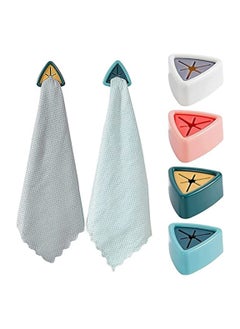 Y&D 8 Pieces Adhesive Towel Hooks,Towel Hanger,Towel Stopper Dishcloth Holders Wall Mounted,Towel Hook Rag Storage Rack, for Toilet Bathroom Kitchen - Mixed Color  - Image 2