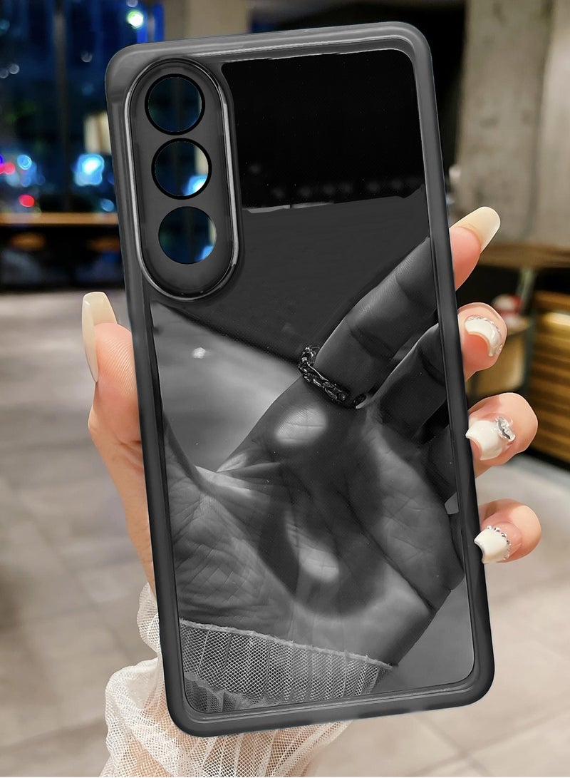 دبليو تيك غطاء خلفي أنيق من السيليكون الشفاف الناعم TPU لحماية عدسة الكاميرا لجهاز OnePlus Nord 5 5G 2025، رقيق جداً مع محيط الكاميرا المطلي بالكهرباء - أسود - Image 2