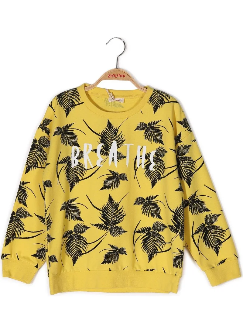 Zeyland Girls Leaf Printed Sweatshirt