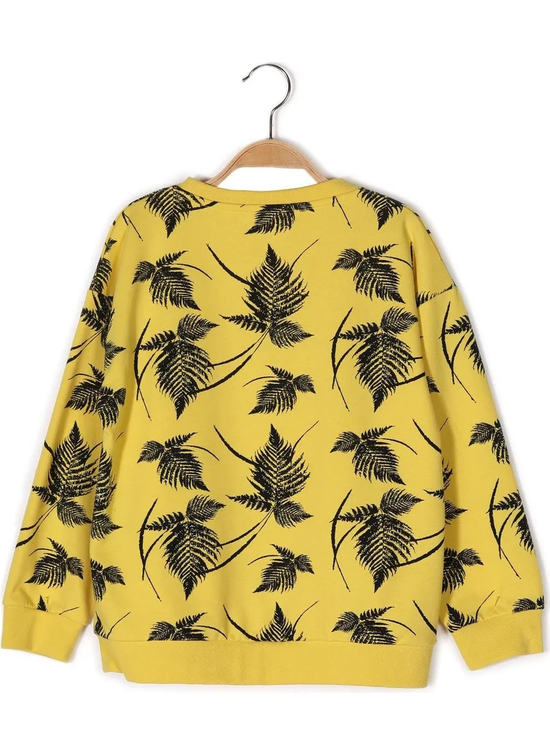 Zeyland Girls Leaf Printed Sweatshirt