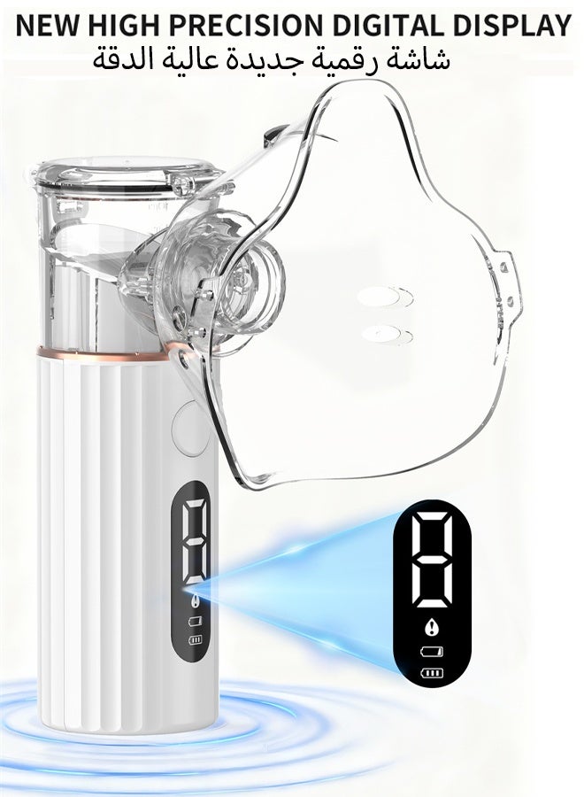 KKV Ultrasonic Inhaler Mesh Nebulizer,Portable Steam Inhaler Atomizer, smart digital display e-atomizer features three adjustable power levels, is portable, rechargeable, and quiet, making it suitable for children、 travel and home use. - Image 2