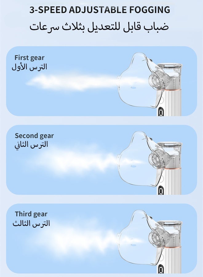 KKV Ultrasonic Inhaler Mesh Nebulizer,Portable Steam Inhaler Atomizer, smart digital display e-atomizer features three adjustable power levels, is portable, rechargeable, and quiet, making it suitable for children、 travel and home use. - Image 4