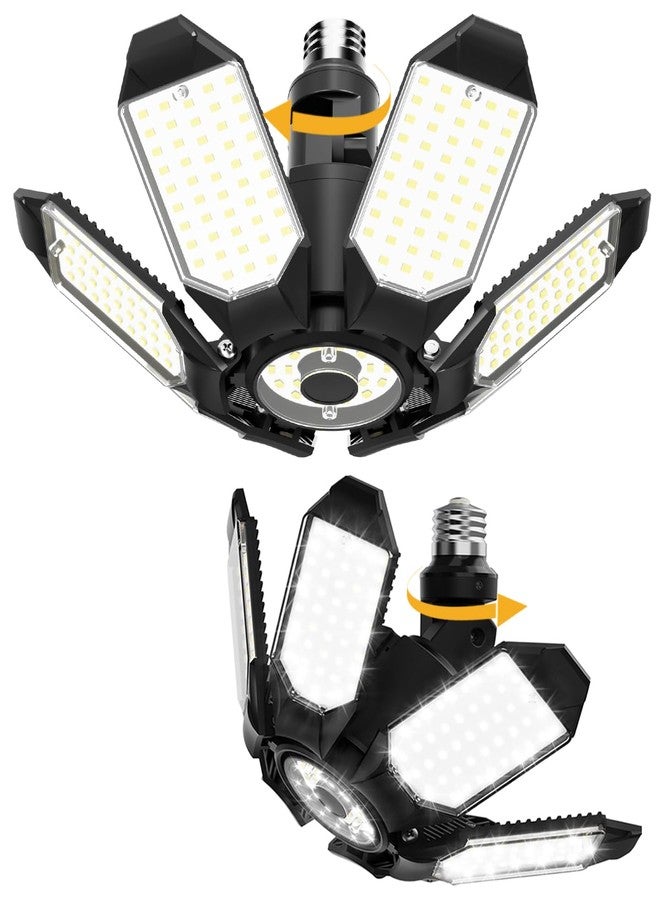 Adiding LED Garage Light Rotatable 2 Pack, Bright Basement Shop Ceiling Bay Lighting Fixture w/ 6 Adjustable Panels Screw in E26 E27 Bulb Base for Attic, Shed, Warehouse, Home Gym, Utility, Workshop - Image 1