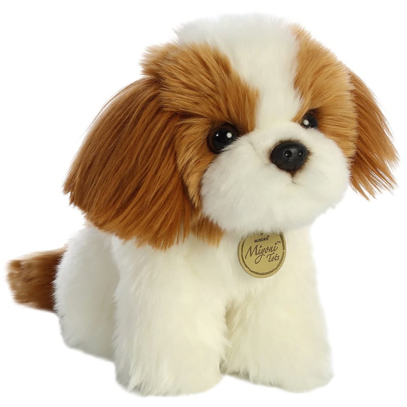 AuroraÂ® Adorable MiyoniÂ® Tots Shih Tzu Pup Stuffed Animal - Lifelike Details Make a Cherished Companion - Perfect for Decorating Bedrooms or Classrooms - Brown 8 Inches - Image 3