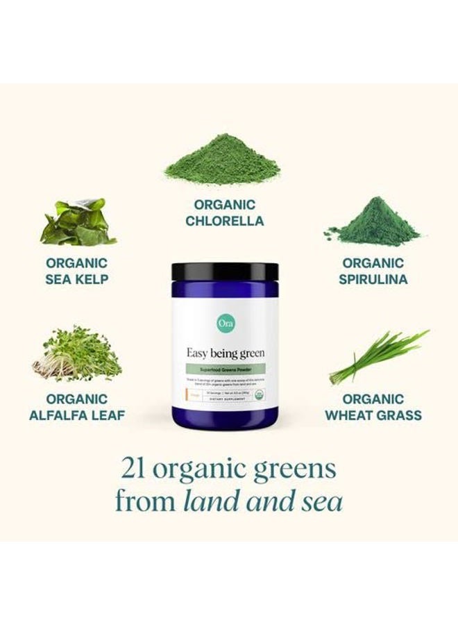 Ora Organic مسحوق الخضار - نباتي، خالي من الغلوتين، مشروب سوبر خضار عضوي للطاقة وإزالة السموم | مضادات الأكسدة والأعشاب التكيفية | مزيج من أكثر من 20 نوع من الخضار السوبر - نكهة الحمضيات، 30 حصة - Image 2