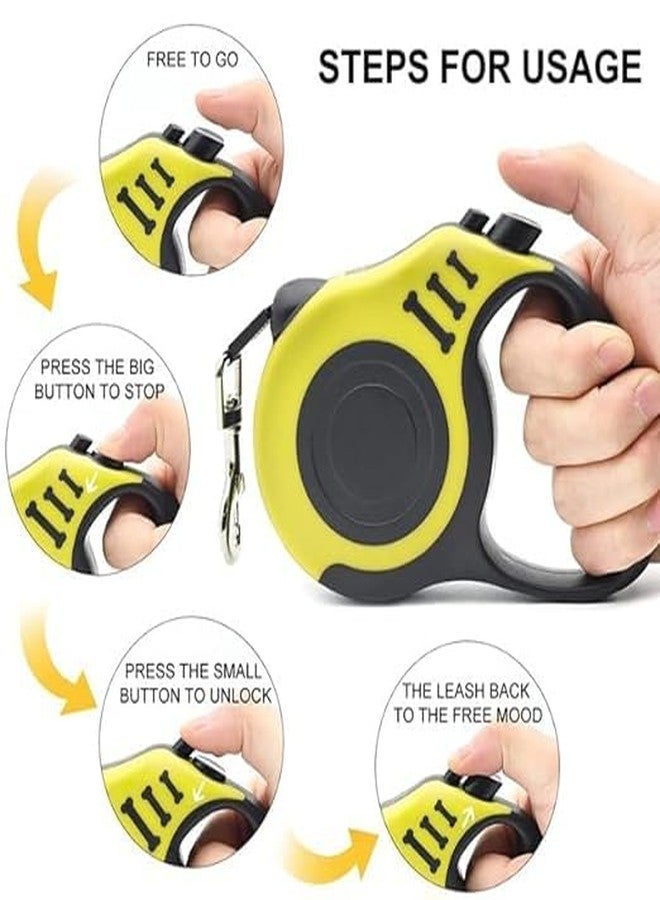 SWIMERO,Retractable Leash (5 Meter) Dog for Walking Jogging Training Leash for Puppies, Small Breed Dogs & Cats with Hand Grip and One Button Brake & Lock - Image 5