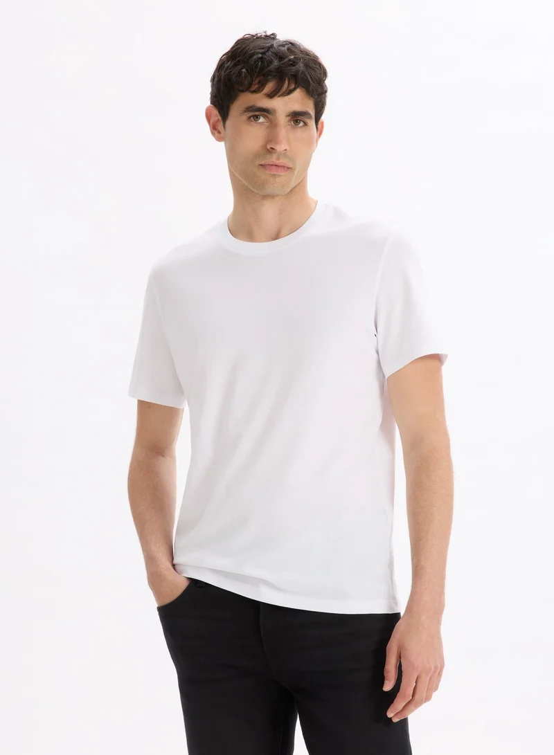 Celio Tebase Optical White Short Sleeves Tshirt