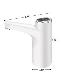TIGER Water Dispenser Pump for 5 Gallon Bottle with Automatic Off Button | USB Charging, Universal Fit, Easy-to-Use, Portable Water Pump for Home, Office, and Outdoor Use | Convenient White Design, No Mess, Ideal for Bottled Water  - Image 2