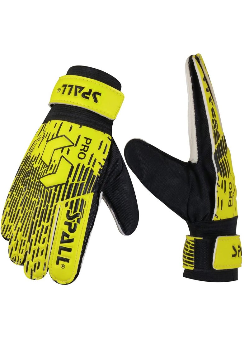 سبال قفازات حارس مرمى للأطفال برباط معصم قابل للتعديل – قفازات كرة قدم احترافية بقبضة قوية ودعم للمعصم للتدريب والمباريات - Image 2