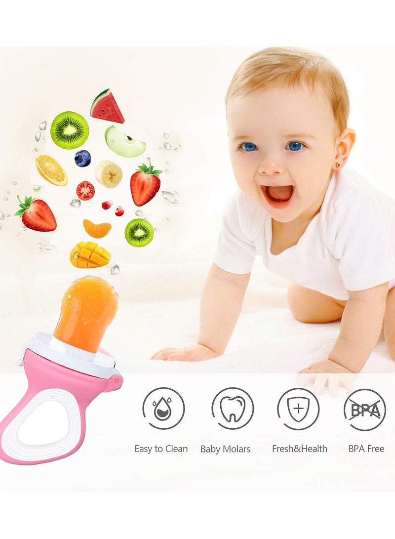 ORiTi 2 PCs Baby Food Fruit Feeder Pacifier with 3 PCs Replacement Silicone Pouches - Image 2
