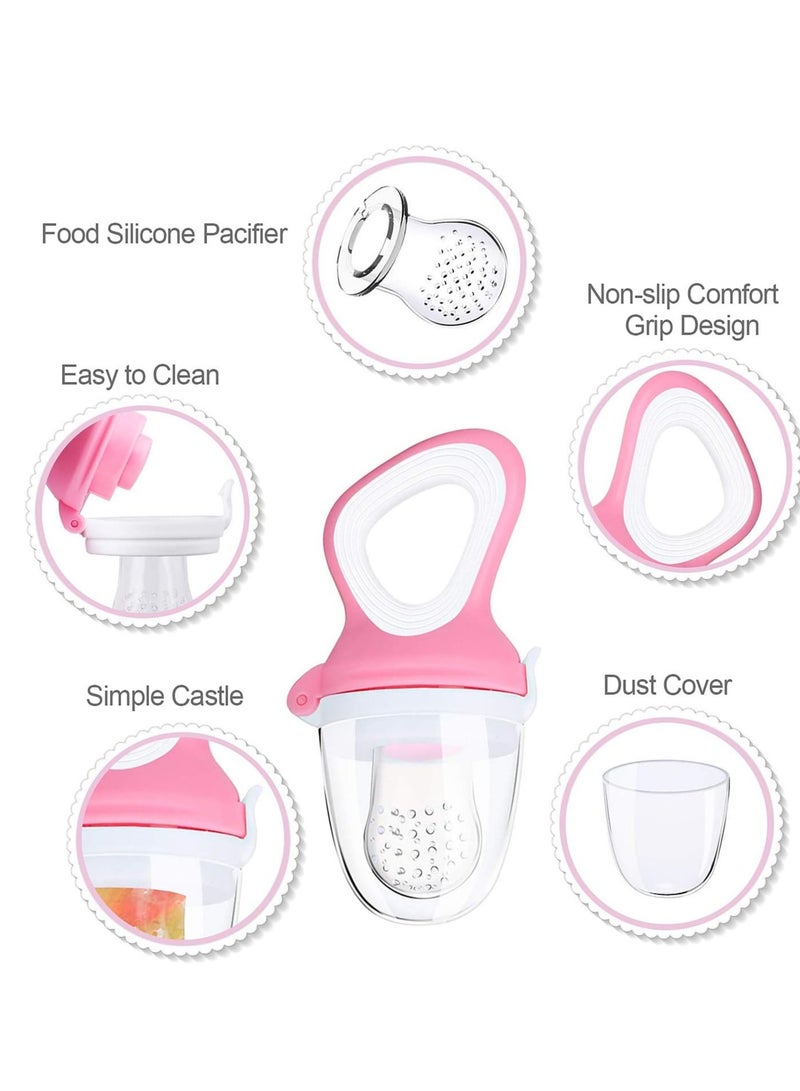 ORiTi 2 PCs Baby Food Fruit Feeder Pacifier with 3 PCs Replacement Silicone Pouches - Image 3