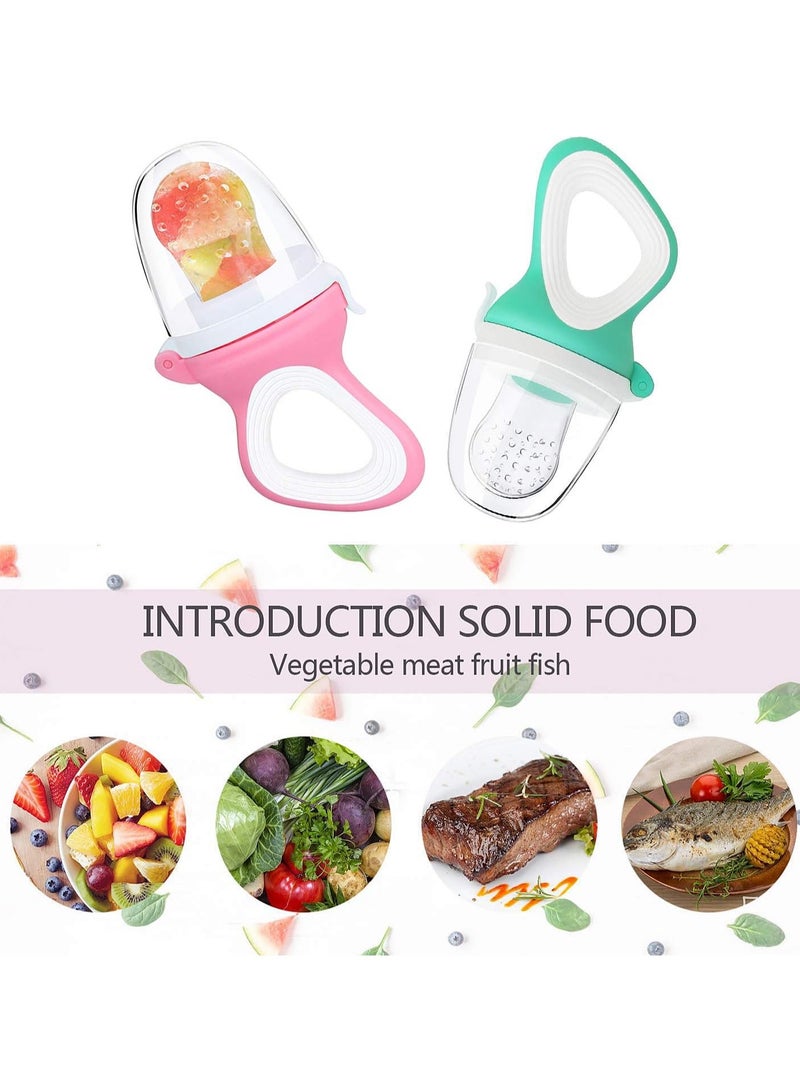 ORiTi 2 PCs Baby Food Fruit Feeder Pacifier with 3 PCs Replacement Silicone Pouches - Image 4