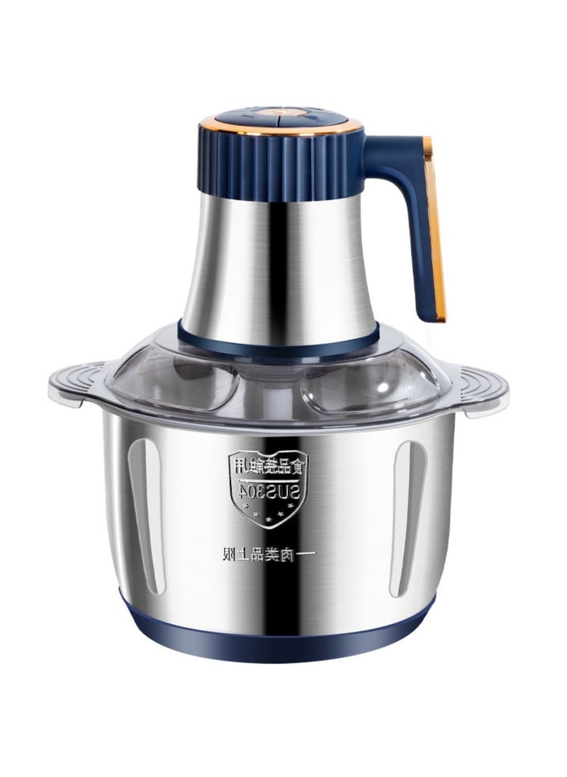 5 Speeds Electric Chopper Food Processor 5 L 500W Mincer Grinder Multipurpose Food Chopper Blue