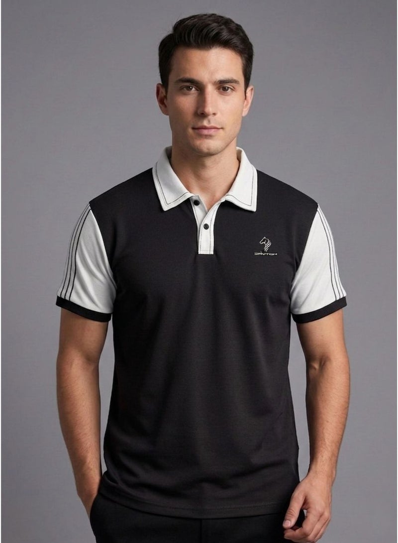 Dayton Men's Polo T-Shirt | Pure Cotton Regular-Fit Tee In Basic Colors | Comfortable And Stylish Everyday Wear - Image 1