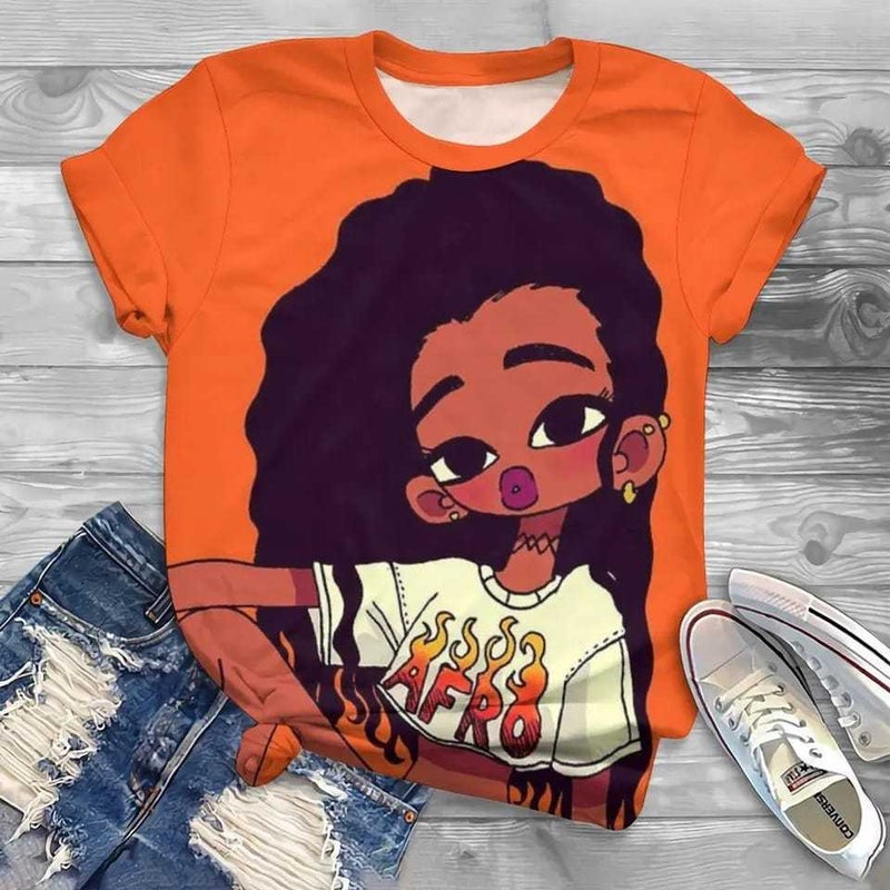 Fm 2023 Women'S Summer T-Shirt Women Loose Round Neck 3D Animal Print Short Sleeve T-Shirt Women - Image 1