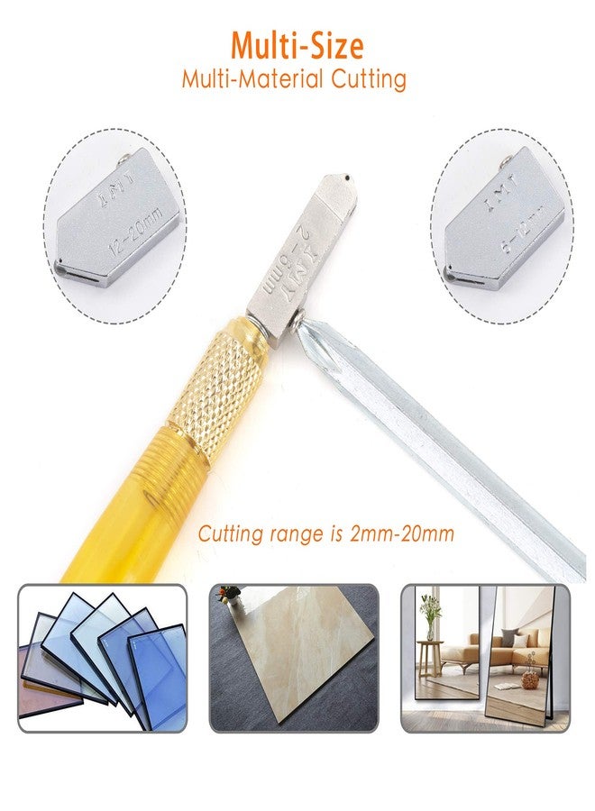 IMT Pistol Grip Oil Feed Glass Cutter Tungsten Carbide, Professional Stained Glass Cutting Tool with 3 Cutting Head 2mm-20mm, Professional Mosaic Art Tool - Image 4