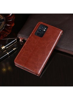 IDEWEI Case For OnePlus 9RT 5G Crazy Horse Texture Leather Phone Case with Holder & Card Slots & Wallet  - Image 3