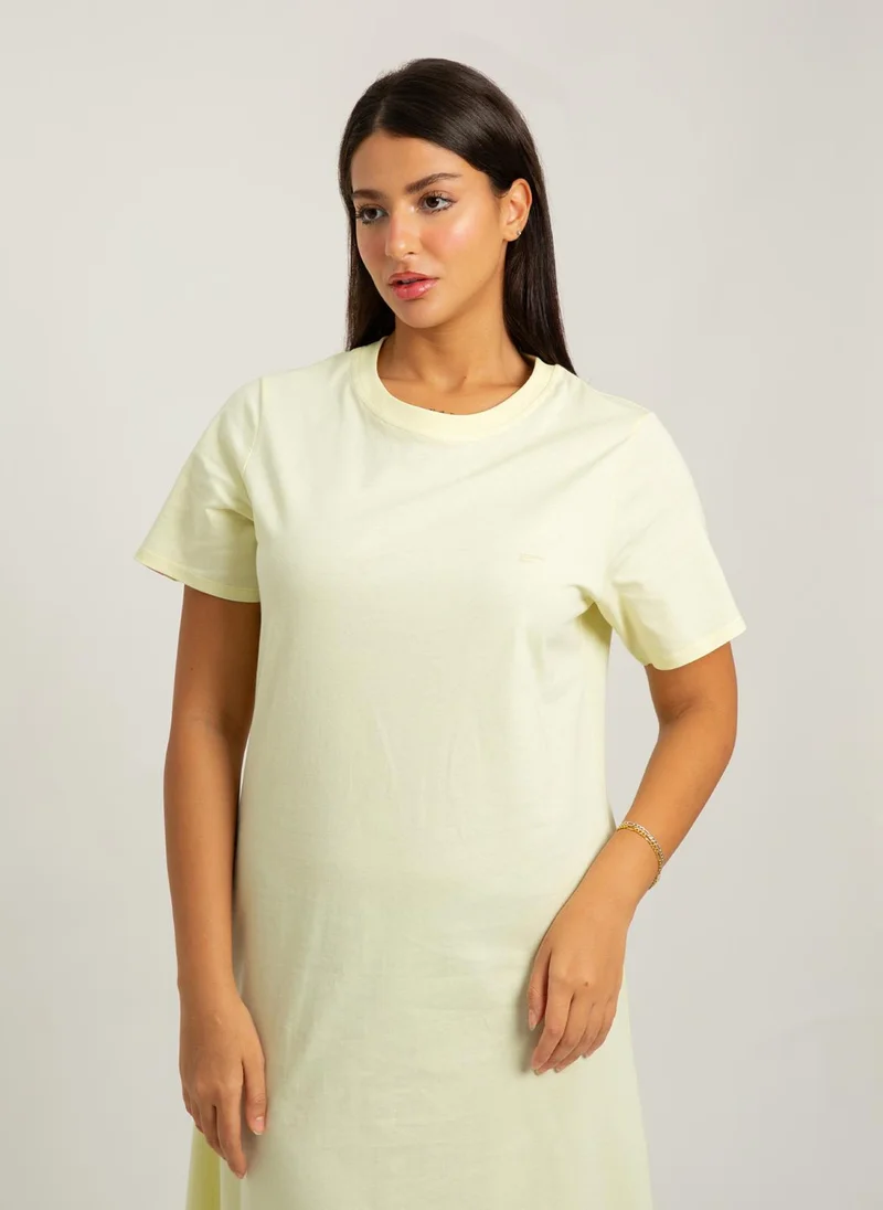 Kaafmeem Lemon Long T-shirt Dress