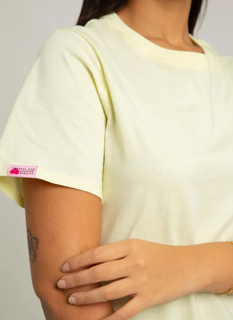 Kaafmeem Lemon Long T-shirt Dress