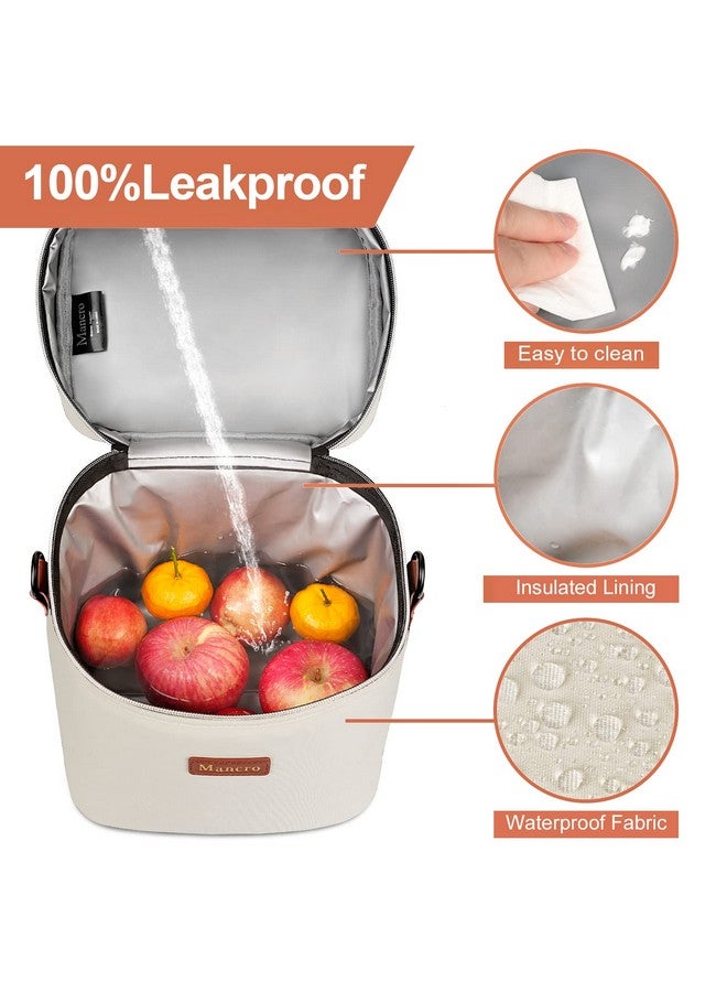 Mancro Breastmilk Cooler Bag with Ice Pack, Fits 6 Insulated Baby Bottles Up to 9 Ounce, Breast Milk Cooler for Nursing Mom (Cream) - Image 4