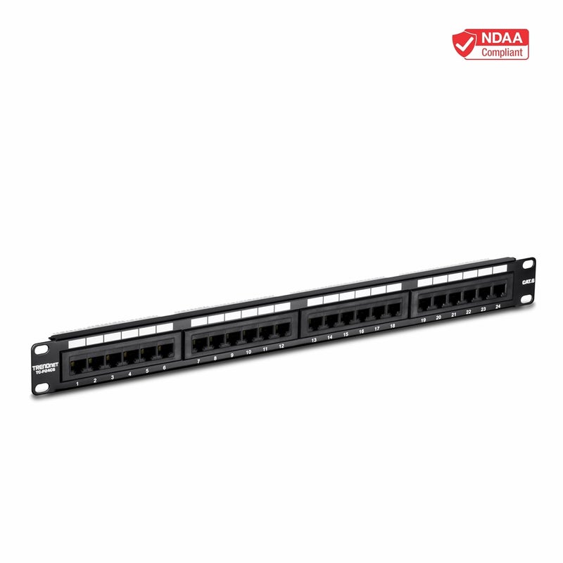 Trendnet لوحة توصيل غير محمية 24 منفذ Cat6، مثبتة على الحائط أو الرف، متوافقة مع كابلات Cat3، 4، 5، 5e، 6، لتطبيقات الإيثرنت، الإيثرنت السريع، والجيجابت، باللون الأسود، TC-P24C6 (عبوة من 1) - Image 3