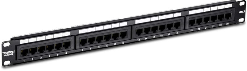 Trendnet لوحة توصيل غير محمية 24 منفذ Cat6، مثبتة على الحائط أو الرف، متوافقة مع كابلات Cat3، 4، 5، 5e، 6، لتطبيقات الإيثرنت، الإيثرنت السريع، والجيجابت، باللون الأسود، TC-P24C6 (عبوة من 1) - Image 5