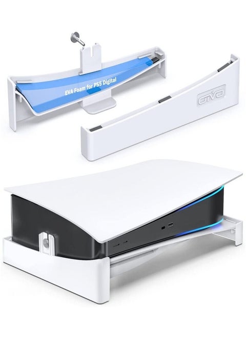 OIVO PS5 Horizontal Stand, PS5 Accessories Base Stand Compatible with Playstation 5 Console Disc & Digital Editions, Upgraded PS5 Desk Stand with Screw Fixing (White)