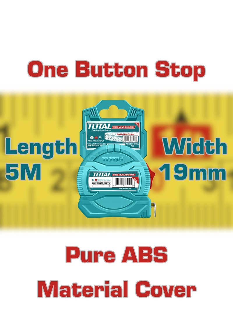 Total TMT34519 Steel Measuring Tape - 5m x 19mm - Image 4
