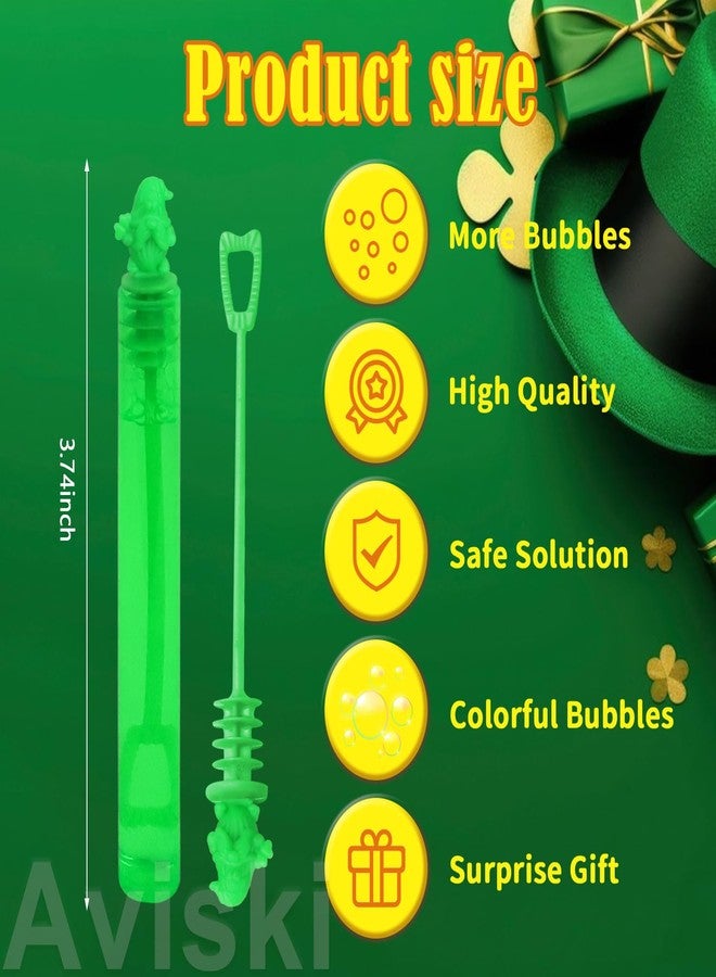 Aviski 81Pcs St Patricks Day Bubble Wands, Mini Bubble Wands for Saint Paddy Day Party Favors, Irish Green Gift Toys for Girls Boys Kids Toddler Adults, Party Bag Stuffers Goodie Bag Filler, Classroom Prizes - Image 2