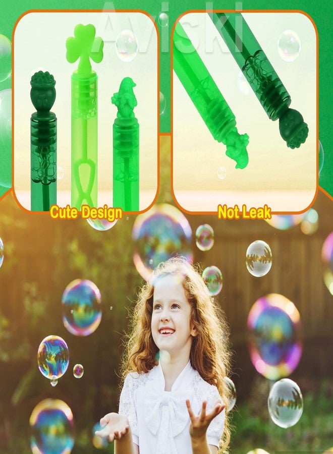 Aviski 81Pcs St Patricks Day Bubble Wands, Mini Bubble Wands for Saint Paddy Day Party Favors, Irish Green Gift Toys for Girls Boys Kids Toddler Adults, Party Bag Stuffers Goodie Bag Filler, Classroom Prizes - Image 3