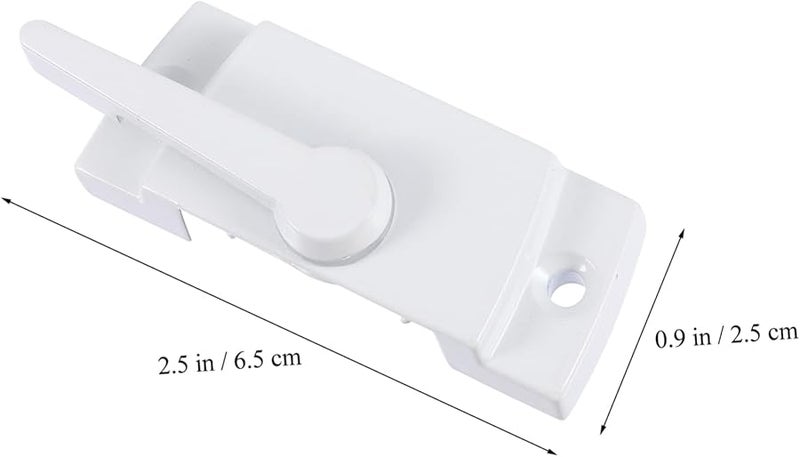 Jojofuny 4 Sets White Sliding Window Security Lock Zinc Alloy Theft Latch Easy Installation for Home Safety - Image 4