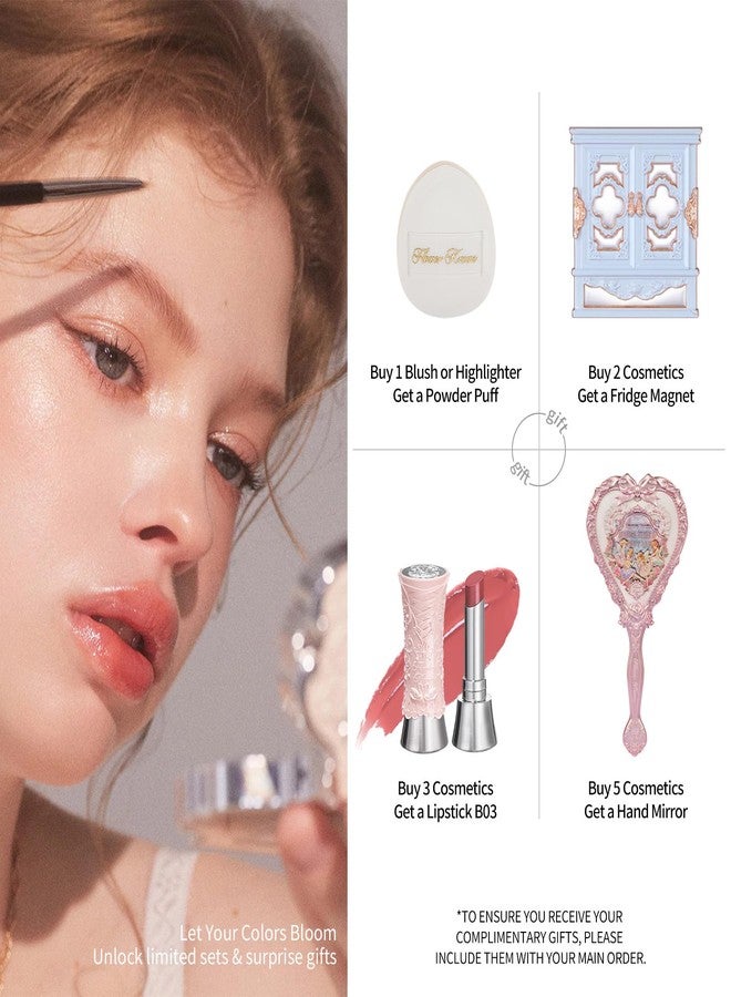 Flower Knows لمعان الشفاه اللامع من فلاور نوز بالفراولة البنفسجية روكوكو، زيت شفاه مرطب لامع، مكياج لزيادة حجم الشفاه للبنات والنساء، نباتي وخالي من القسوة، 0.12 أونصة سائلة، 1 قطعة (G01 ماكرون الفراولة) - Image 2