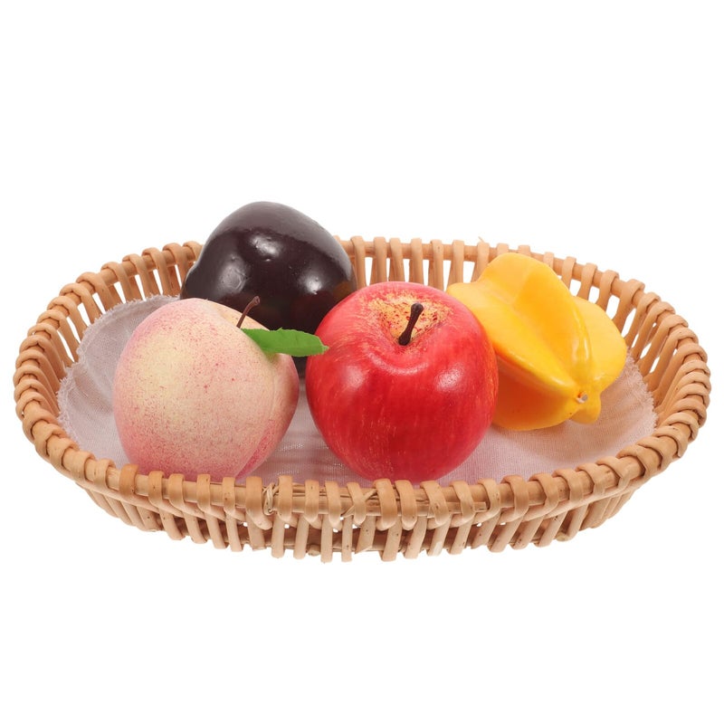Woven Rattan Oval Bread Basket Small Size Multi Function Kitchen Storage - Image 4