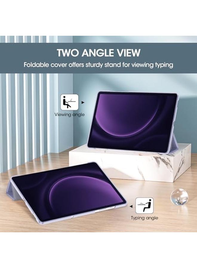Procases Smart Case For Galaxy Tab S9 Fe 5G 10.9 Inch Sm X510 X516 Slim Stand Tri Fold Hard Shell Protective Tablet Cover Translucent Back Case Support S Pen Charging Auto Wake Sleep Lavender - Image 2