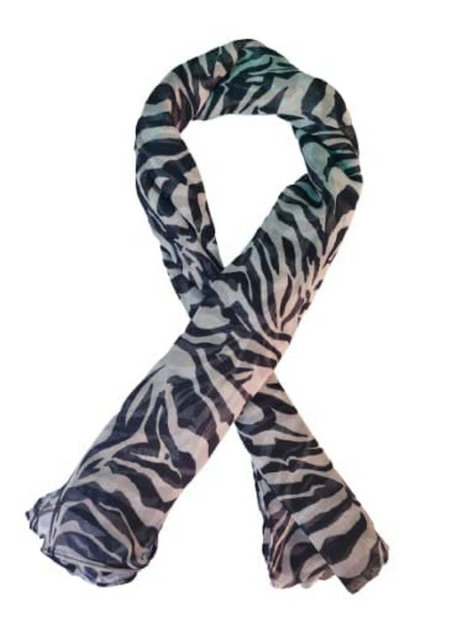FLIHAUT Women Chiffon Georgette Printed Scarf Scarves Stole (50 x 172 Cms) Combo Pack of 3- Multicolor - Image 3
