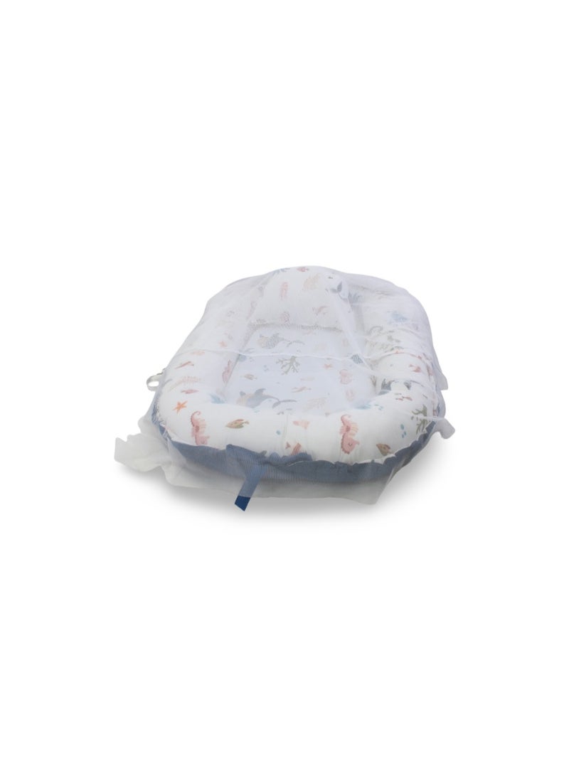 Baby Nest – Turquoise with Seabed Print - Image 2