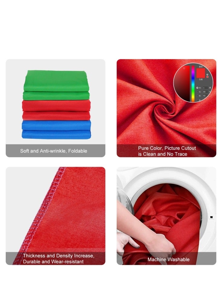 PULUZ PULUZ 2m x 2m Photography Background Thickness Photo Studio Background Cloth Backdrop(Red)  - Image 4