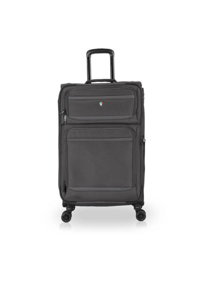 توتشي طقم حقائب سفر سوبريما بغلاف ليّن وعجلات قابلة للإزالة 3 قطع رمادي 78 x 34 x 50 سم T0368 GREY - Image 2